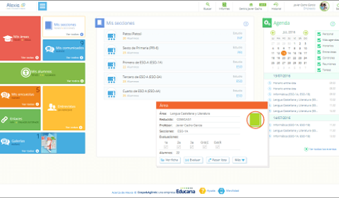 Alexia, la plataforma de gestión con cuaderno del profesor