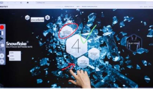 Monitores interactivos de Hitachi con el software Snowflake 2