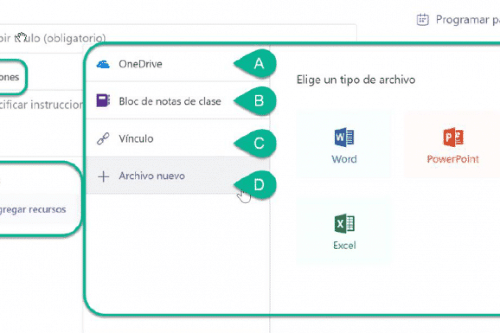 tareas y rúbricas en Microsoft Teams