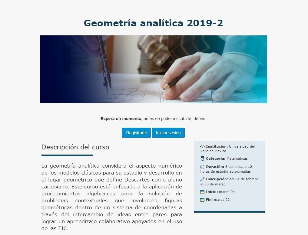 curso de Geometría analítica