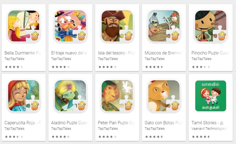Apps de cuentos clásicos para tablet (iPad y Android)