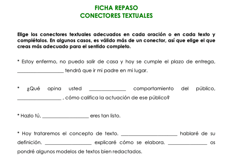 Conectores Textuales Qu Son Cu Ndo Se Usan Y Recursos Para Trabajarlos